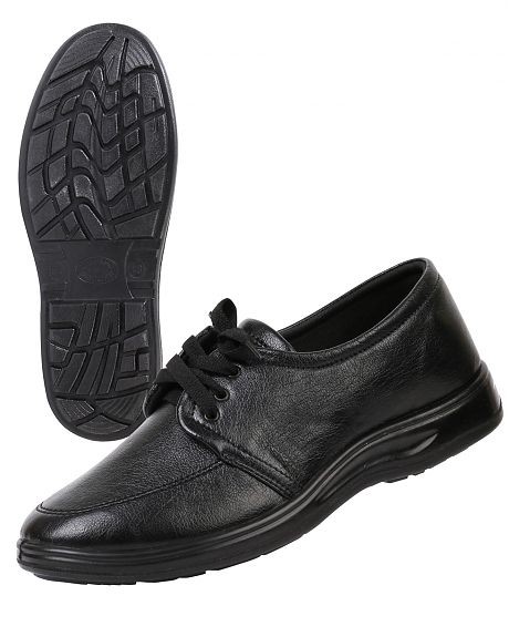 Туфли мужские &quot;АРТ. 50802&quot; на шнуровке черные иск. Кожа