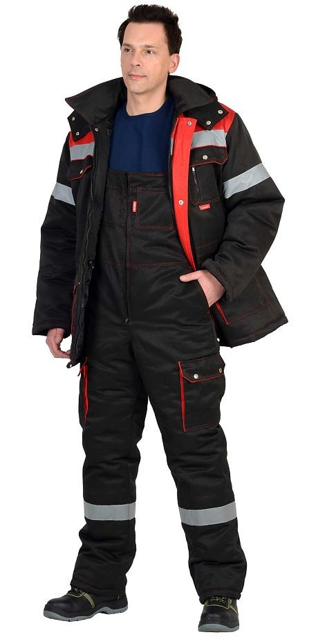 Костюм рабочий зимний V10961b мужской: куртка, полукомбинезон