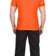 Рубашка-поло АРТ. 59252 короткие рукава оранжевая, рукав с манжетом, пл.180 г/кв.м.