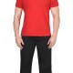 Рубашка-поло короткие рукава красная, рукав с манжет.,пл.180 г/кв.м.
