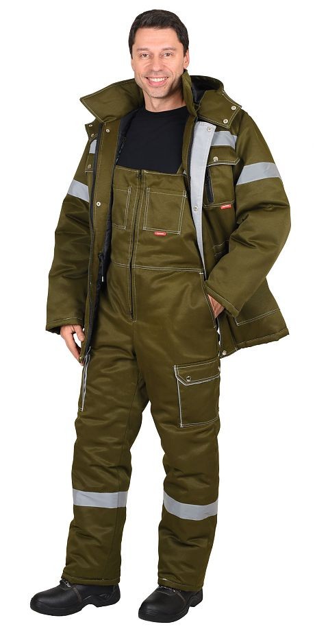 Костюм рабочий зимний V51708b мужской: куртка, полукомбинезон