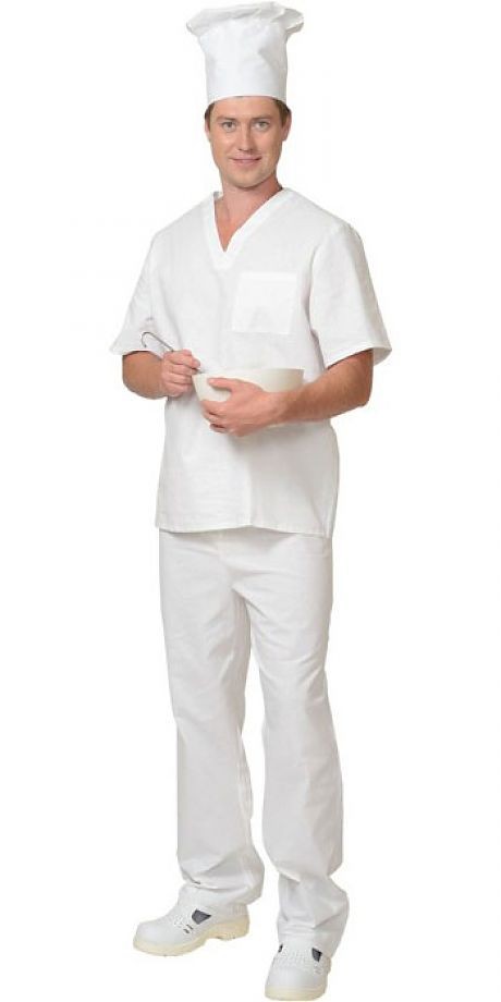Костюм &quot;АРТ. 10434&quot; пекаря универсальный: блуза, брюки белый